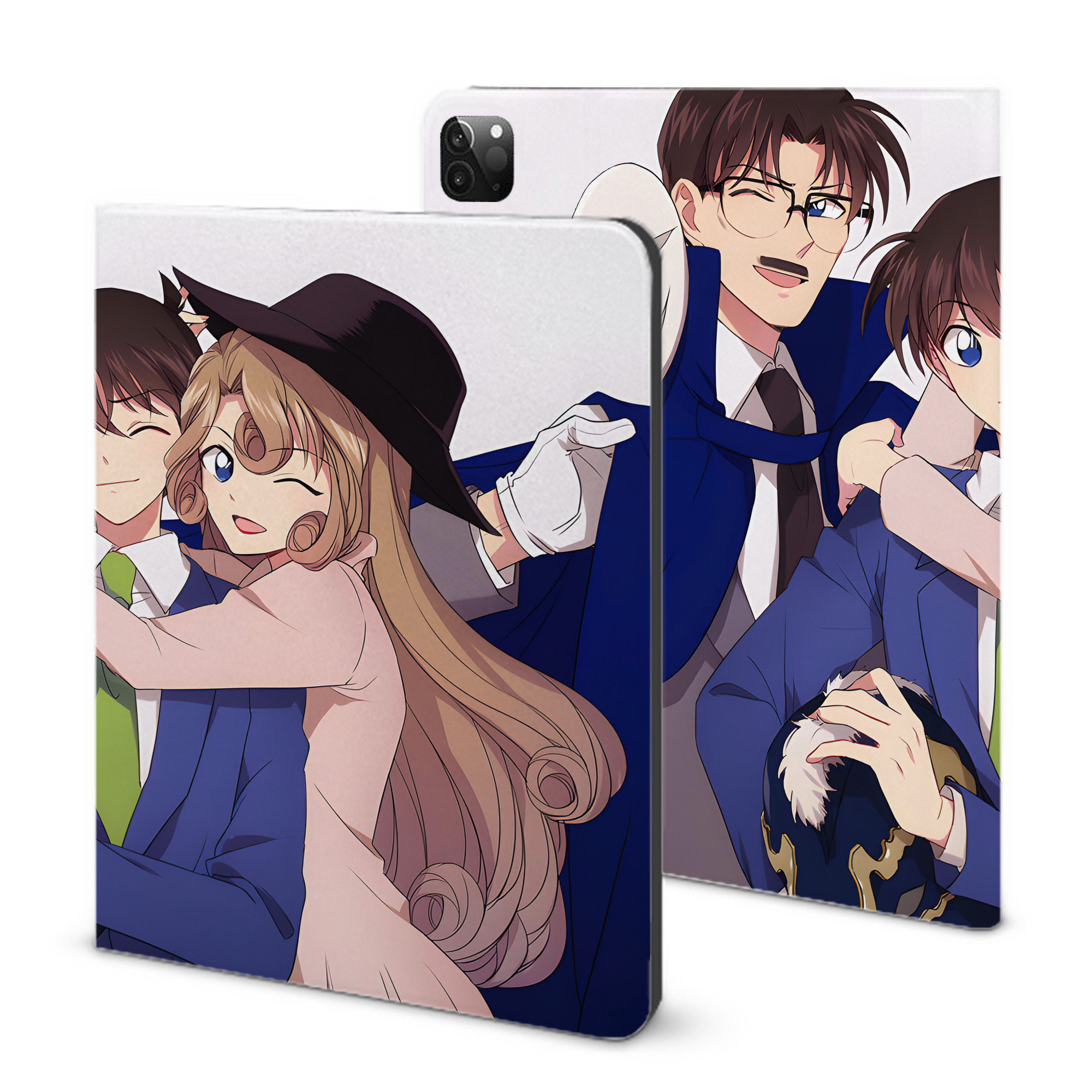（画像用） 名探偵コナン Detective Conan IPadケース ペンホルダー付き ブックスタイルデザイン